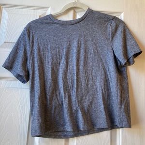 Outdoor Voices Grey Cropped Workout Shirt